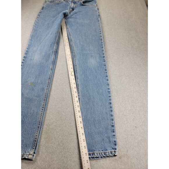Vintage Levis 512 Jeans Mens 33x34 Slim Straight Blue High Distressed Y2K USA - Picture 2 of 15